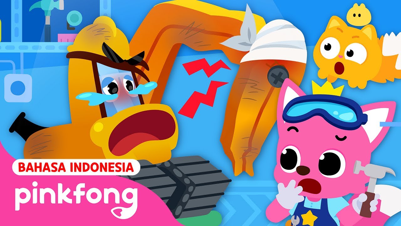 Aduh! Lengan Excavator Rusak! | Kartun Mobil | Pinkfong Baby Shark Indonesia