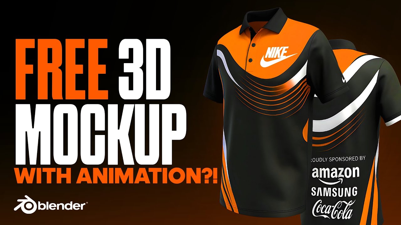 БЕСПЛАТНЫЙ 3D-макет рубашки-поло | Урок по Blender3D