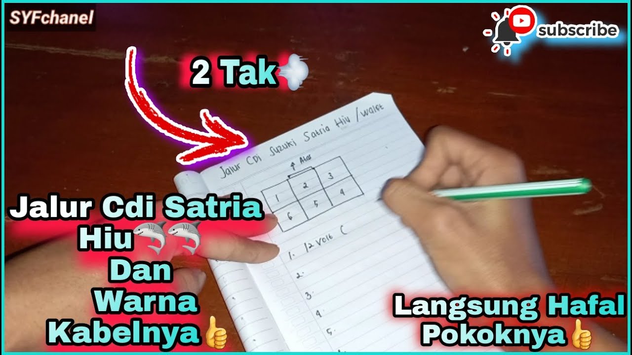 Jalur Cdi Satria Hiu Atau Walet 2 Tak Dan Warna Kabelnya👍