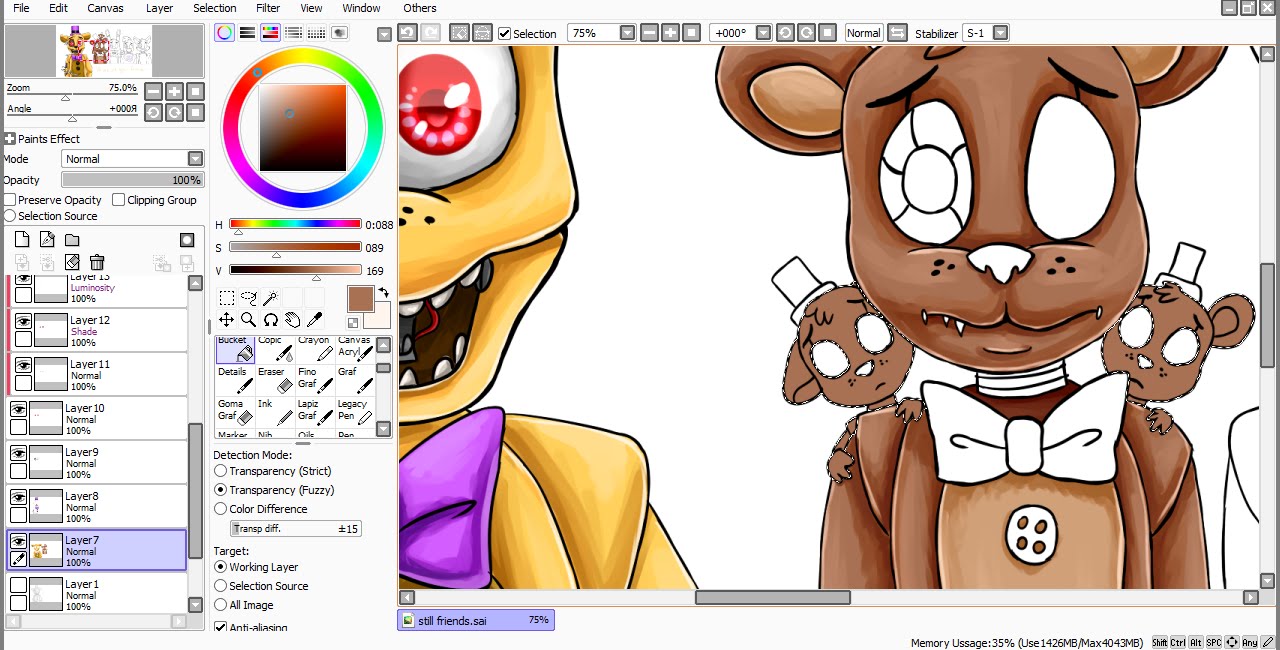 [SpeedPaint] Still friends (Five Nights at Freddy's 4)
