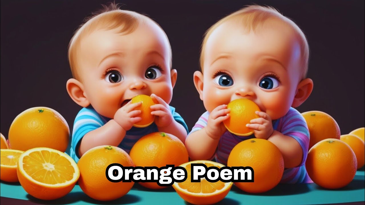 Orange 🍊 Poem For Kids || Orange song for kids||  @PoemsPeekaboo Kids Poems and Rhymes