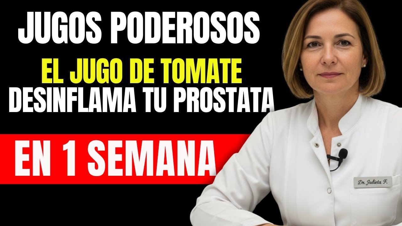Jugos para DESINFLAMAR tu PROSTATA en UNA SEMANA | EL JUGO DE TOMATE el más fácil de preparar