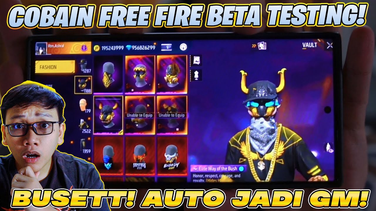 AUTO JADI GM FREE FIRE‼ COBAIN FREE FIRE BETA TESTING!! DIAMONDNYA 9 JUTA CUY!