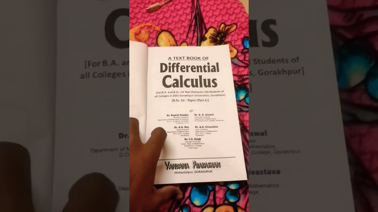 BSc 1st year math book differential calculus
