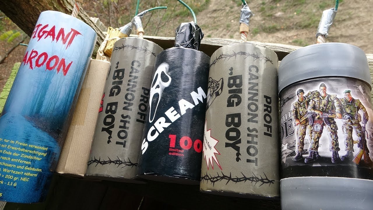 WIR ZÜNDEN RIESIGE BÖLLER vom HOCHSTAND! XXXL Polenböller  | Scream 100, Gigant Maroon [reupload]