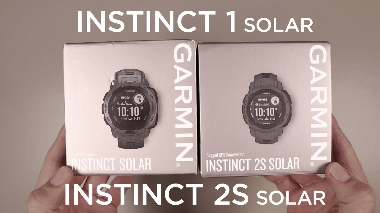 Garmin Instinct 1 Solar vs Instinct 2s Solar / size comparison (no review)