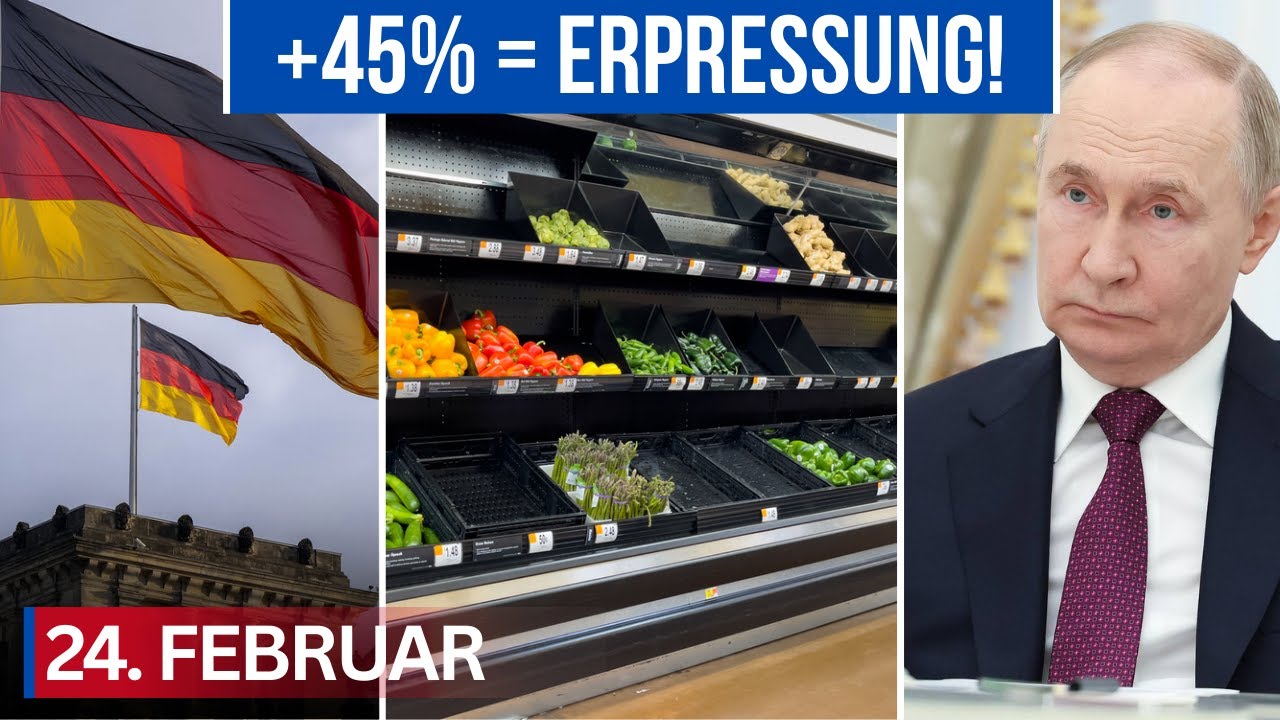 DEUTSCHLAND SCHOCK: 45% KOSTENEXPLOSION – SO ERPRESST PUTIN UNSERE INDUSTRIE!