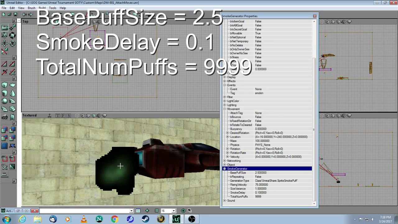 Unreal Editor 2 Tutorial - Moving Actors - UT99