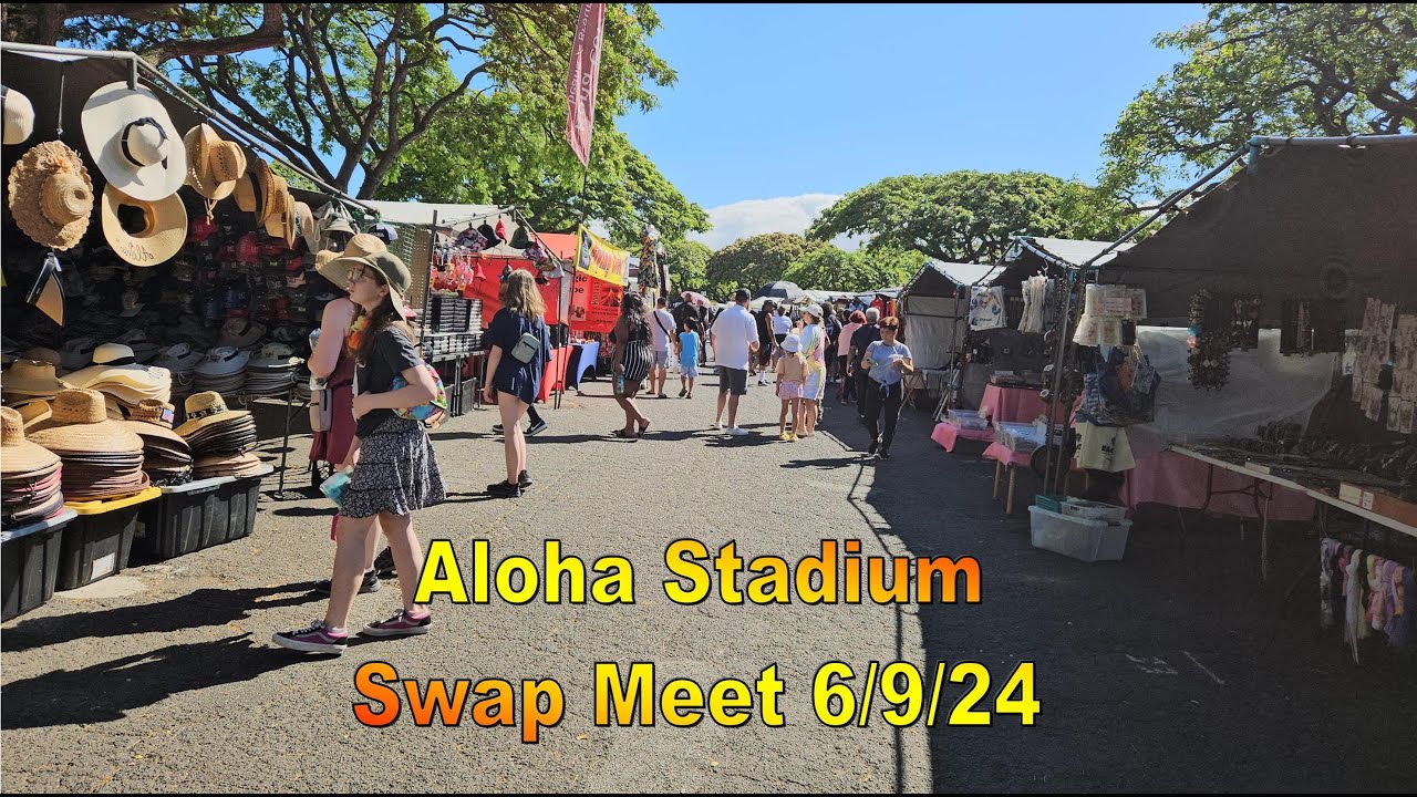 [4K] Aloha Stadium Swap Meet / Flea Market 6/9/24 in Aiea, Oahu, Hawaii