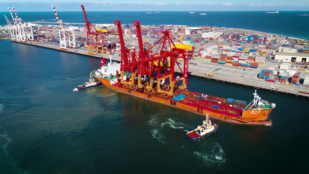 ZMPC Cranes Arriving to Patrick Terminals - Fremantle