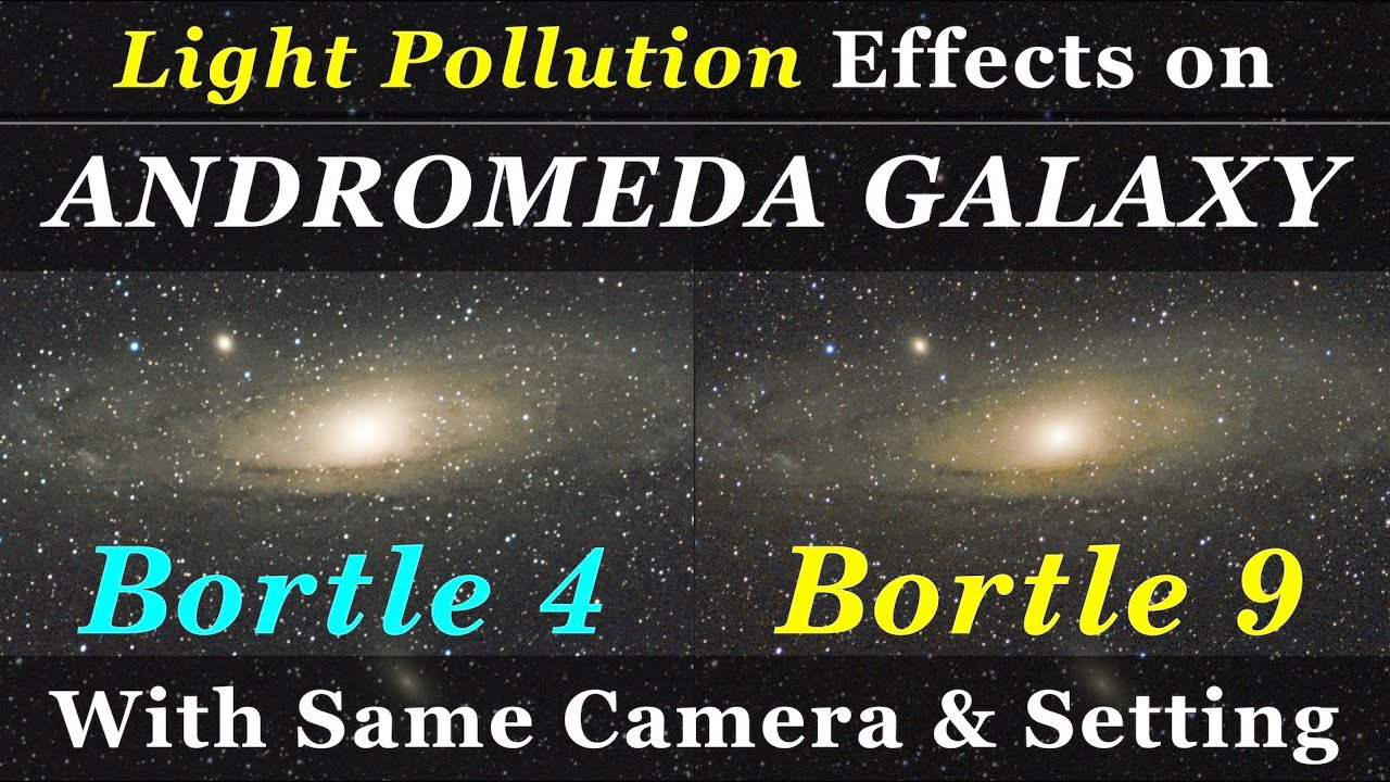 [EP.05] Light Pollution Effects on ANDROMEDA GALAXY with Same Settings (Bortle 4 vs Bortle 9)