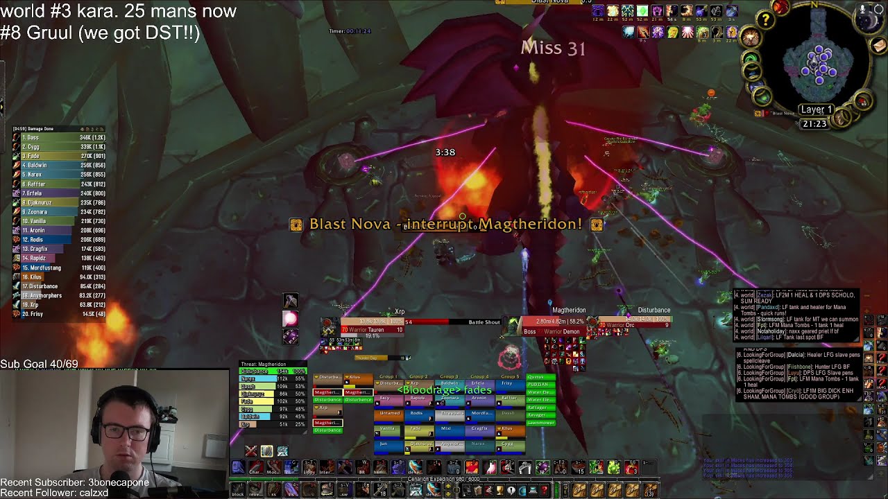 World 2nd T4 Clear Magtheridon, Gruul, High King Maulgar Worlf of Warcraft Burning Crusade Classic