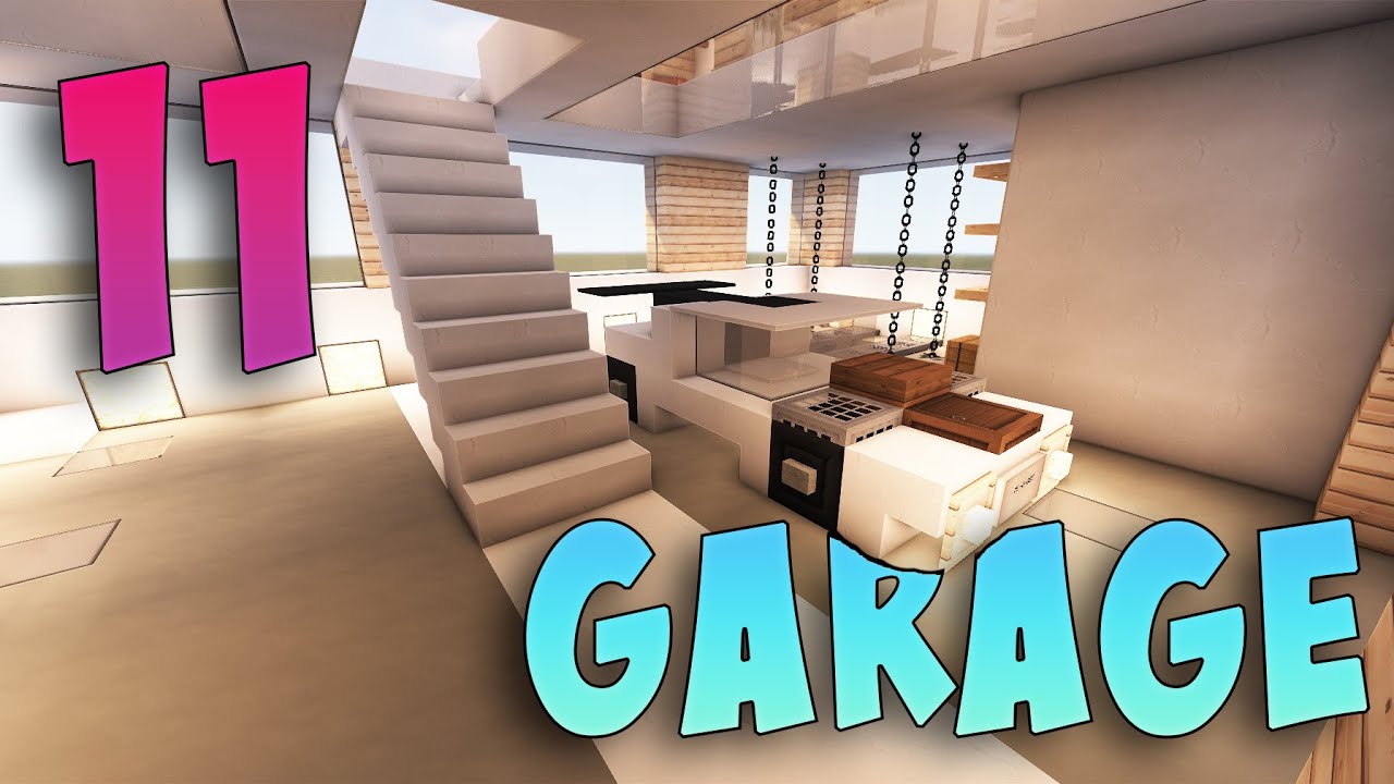 EINRICHTUNG - GARAGE größte moderne Luxusvilla in MINECRAFT TUTORIAL [HAUS 287] Part 11