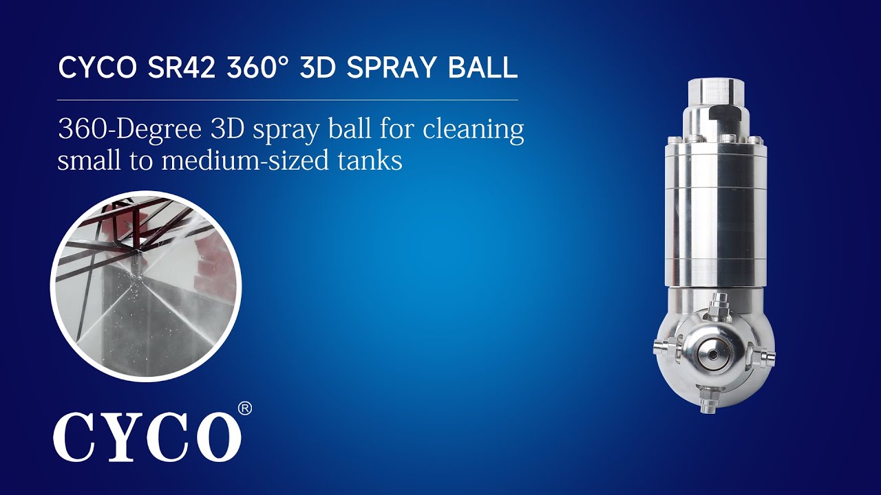 Tank Cleaning Nozzles | CYCO 360-Degree 3D Spray Ball SR42  Email:Sales@cyconozzles.com