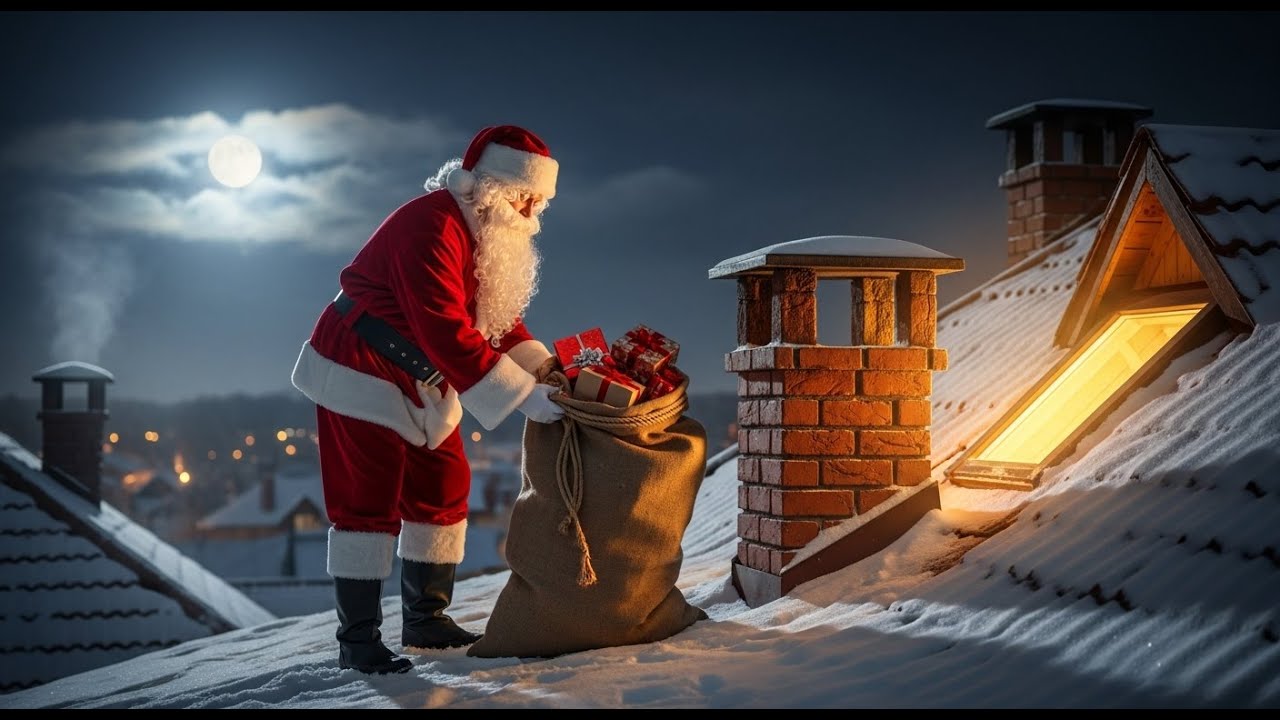 Up on the Rooftop, Tiptoe! | Classic Christmas Rhyme for Kids | Holiday Nursery Rhymes