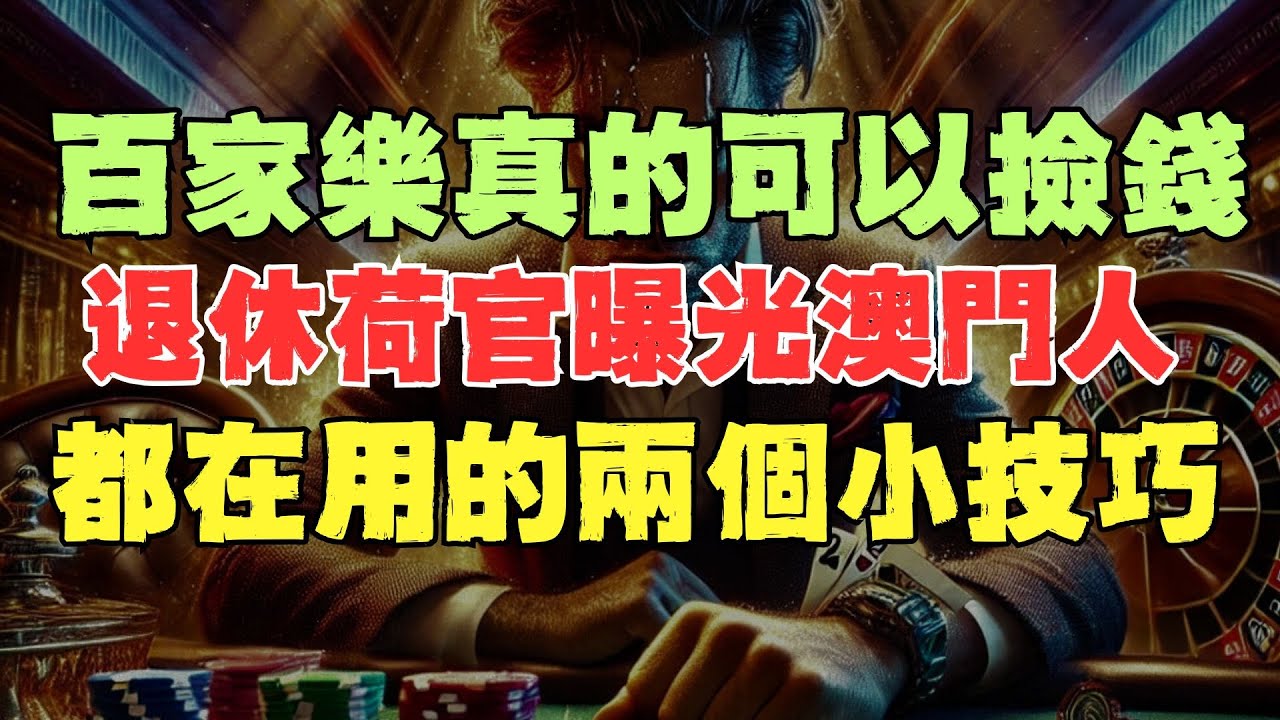 百家樂真的可以撿錢！退休荷官曝光澳門人都在用的兩個小技巧！