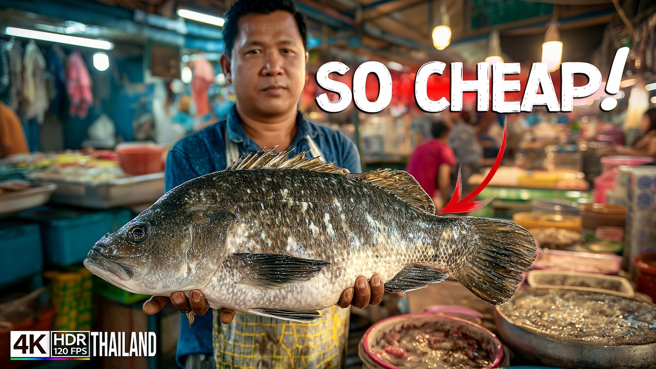The Cheapest Seafood Market in Thailand! 🦐 Mahachai Market (Near Bangkok) [4K HDR]