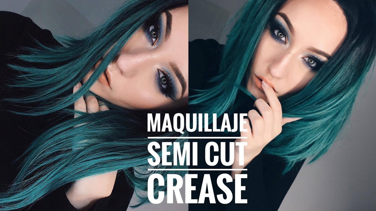 MAQUILLAJE SEMI CUT CREASE EN AZUL Y BRONZE💙| Melina Quiroga Makeup