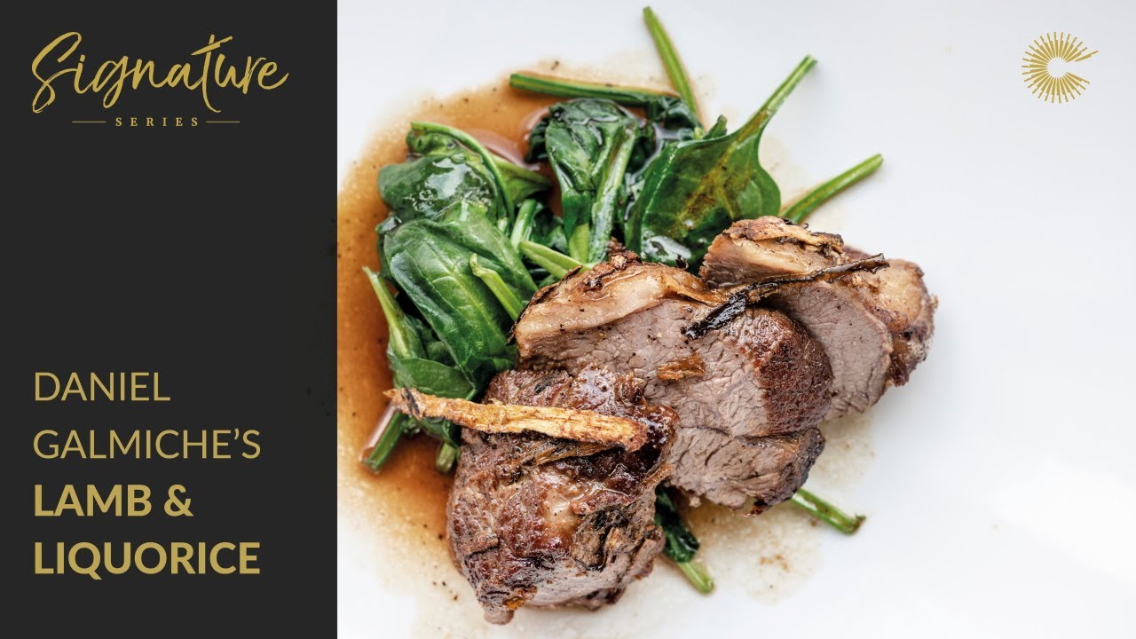Daniel Galmiche's Lamb Rump with Liquorice & Spinach
