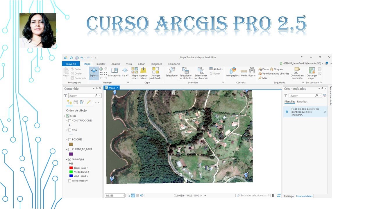 Curso de ArcGIS Pro 2.5. Segunda parte. Clase N° 3 Como hacer un Mapa a partir de una Imagen.