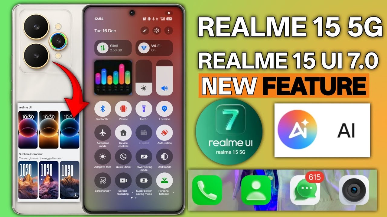Realme 15 5G Realme UI 7.0  Android 16 Update -20+ Hidden Futures | GOOD NEWS Creator By Sonu 