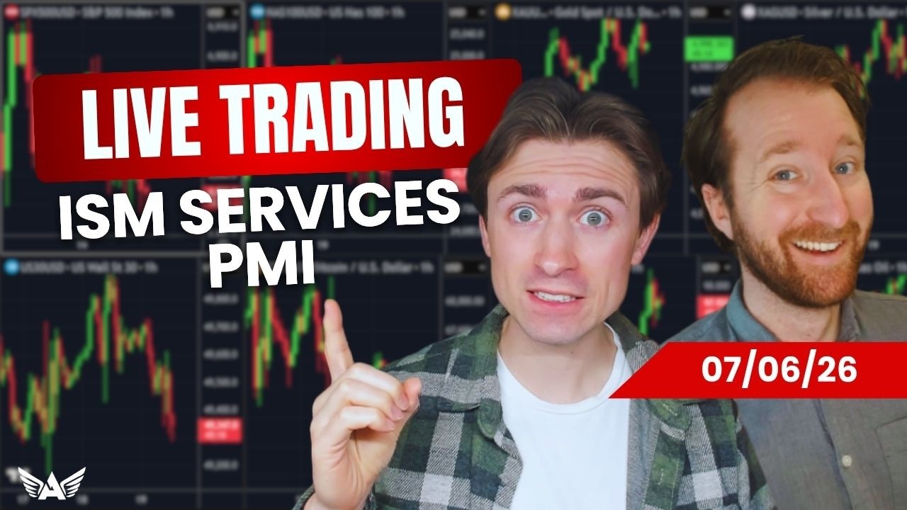 LIVE Trading ISM Services PMI Gold, Nasdaq, Forex | A1 Trading Show