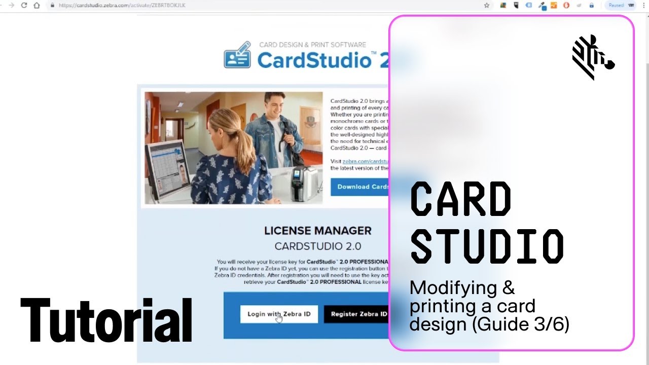 Zebra: CardStudio DesignStudio &mdash; изменение и печать дизайна карты (Руководство 3/6)