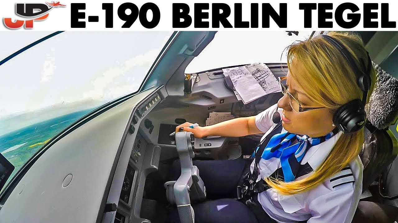 TUI Embraer 190 Cockpit Landing at Berlin Tegel Airport