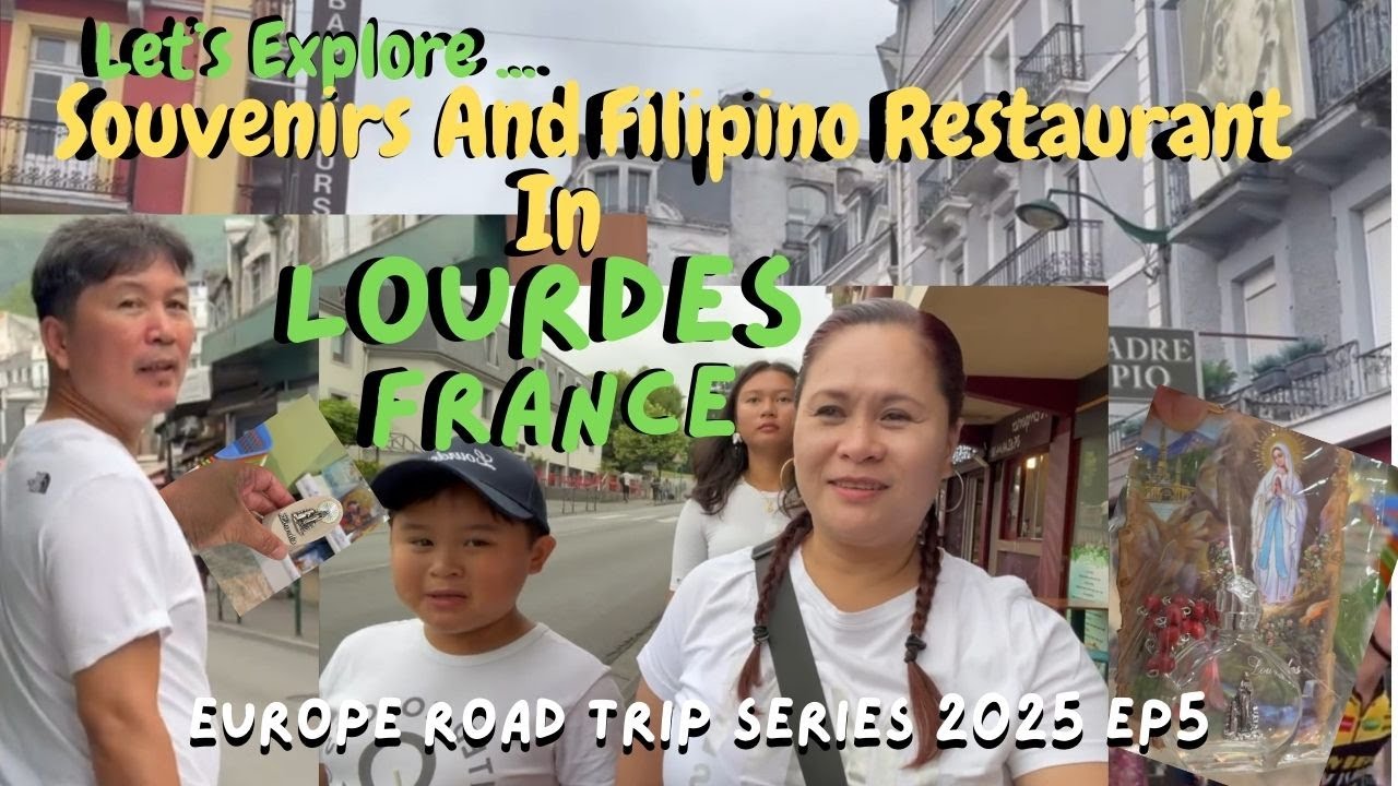Explore Souvenirs And Filipino Restaurant In Lourdes, France II Europe Road Trip 2025 Ep5  Vlog #202