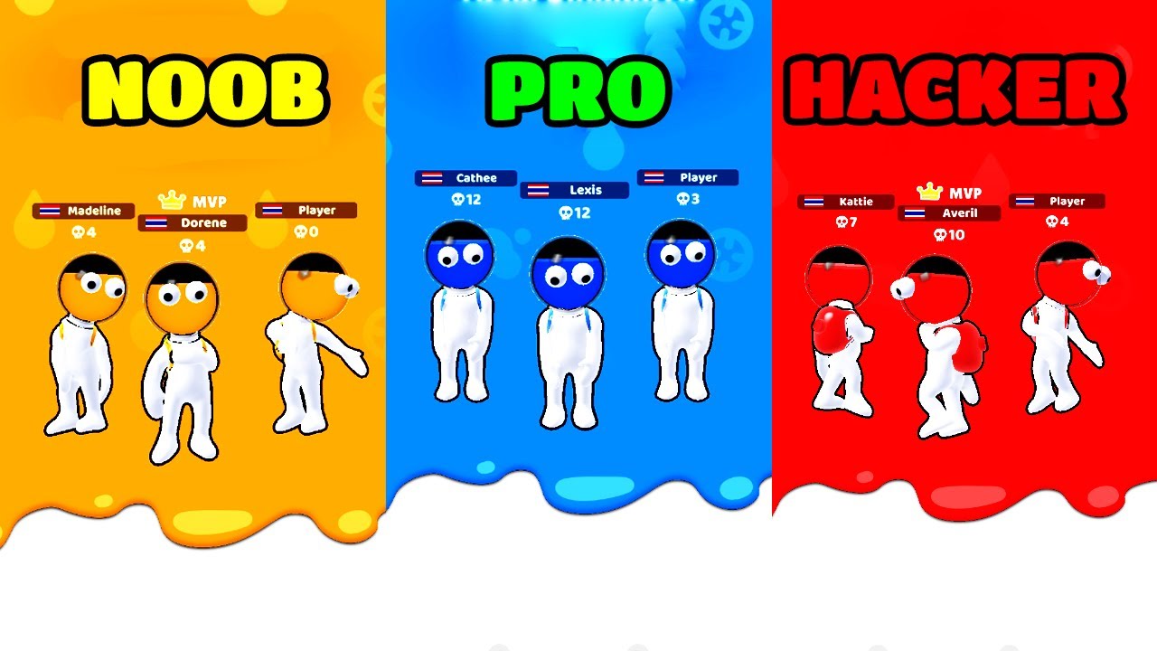 Dye Hard Gameplay - NOOB vs PRO vs HACKER (iOS/Android)
