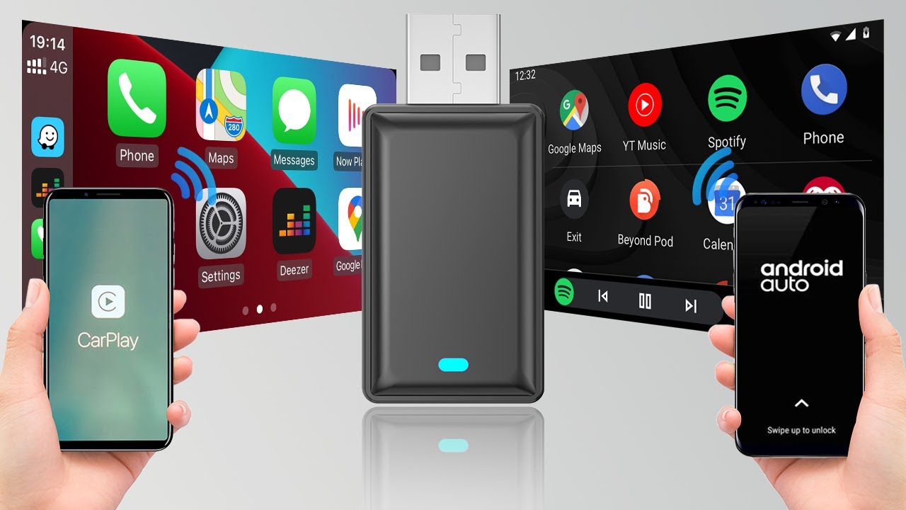 CarProKit 2.0 Wired to Wireless CarPlay Android Auto Adapter Mini USB Dongle Plug & Play