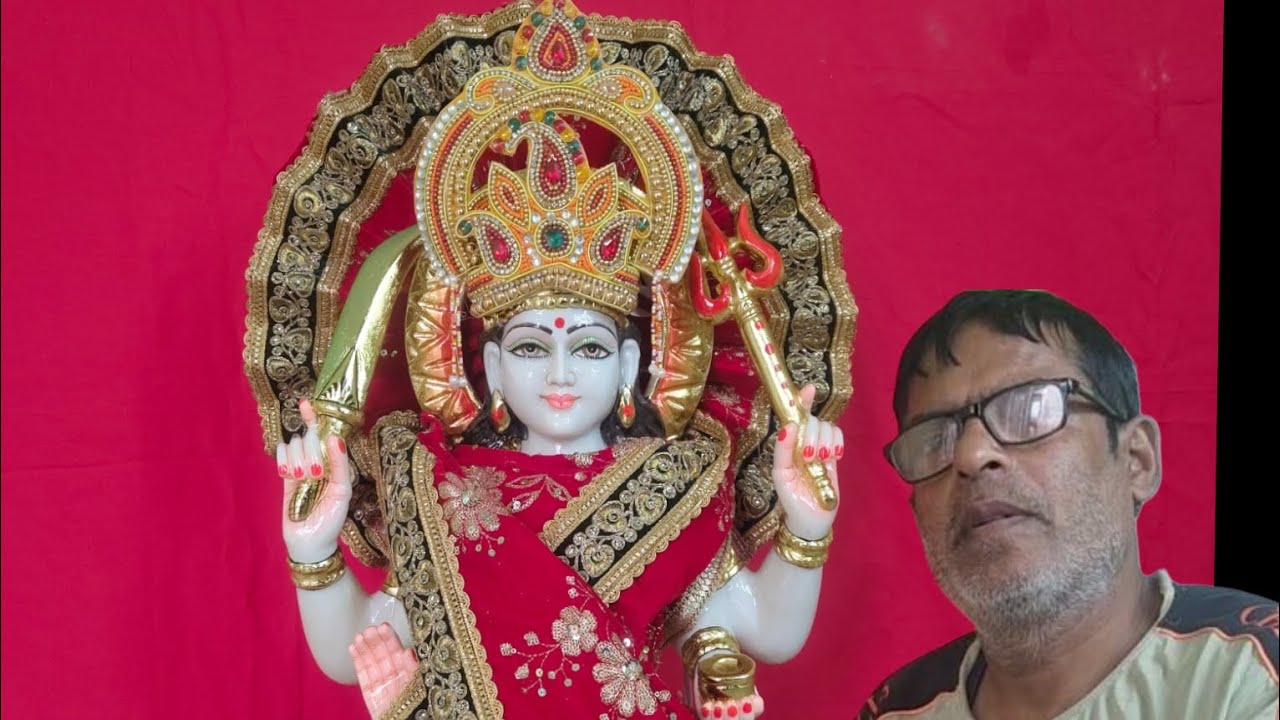 Santoshi mata marble murti 24 inch #art #viralvideo