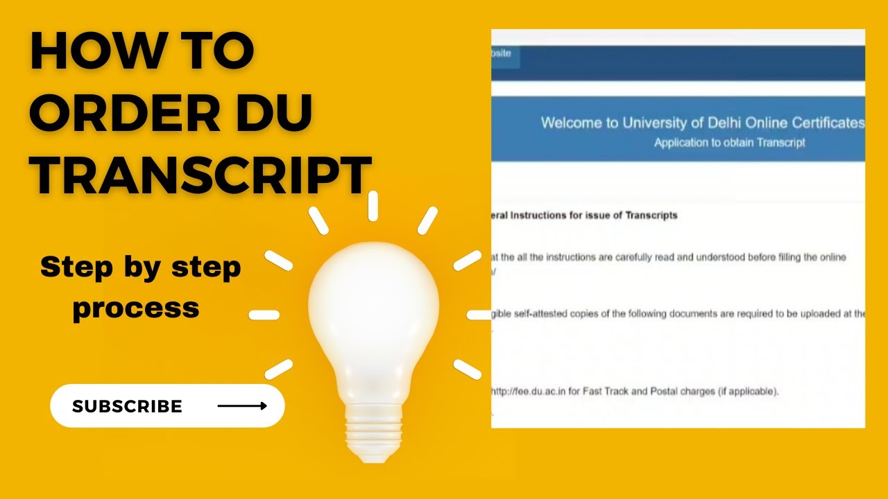 How to order a DU Transcript online||Complete process