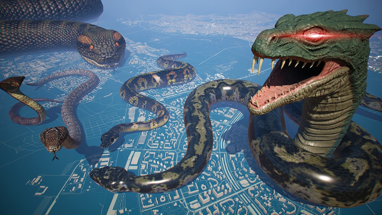 Giant Snake Size Comparison – Basilisk Vs Jormungandr 3D