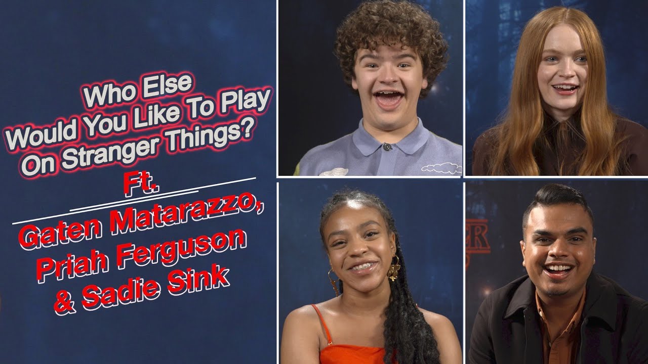 Exclusive Interview With The Cast Of Stranger Things 4 Gaten Matarazzo, Sadie Sink & Priah Ferguson