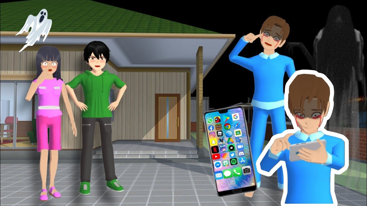 Yuta Kecanduan Main Hp😨, Yuta Dihantui Hantu Serem😰 | Sakura School Simulator