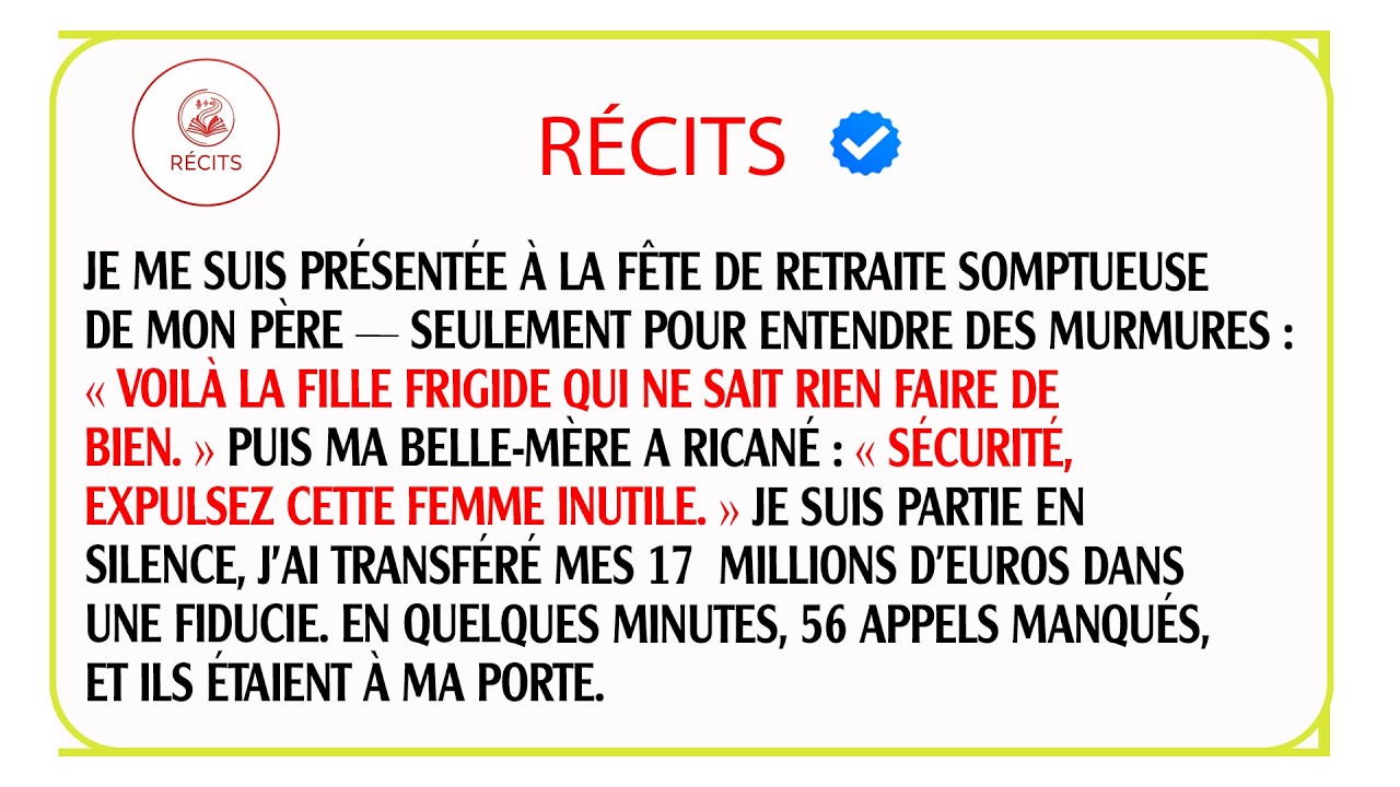 Ma belle-mère m'insulte devant 200 invités mais ignore que je contrôle les 17 millions du patrimoine