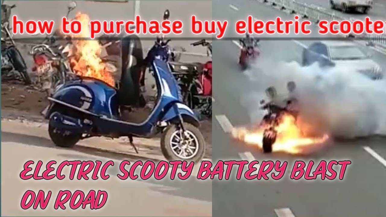 Electric SCOOTER BATTERY BLAST ]  SCOOTER BATTERY SHORT CIRCUT ]LFPBATTERY VS Lithium-ion