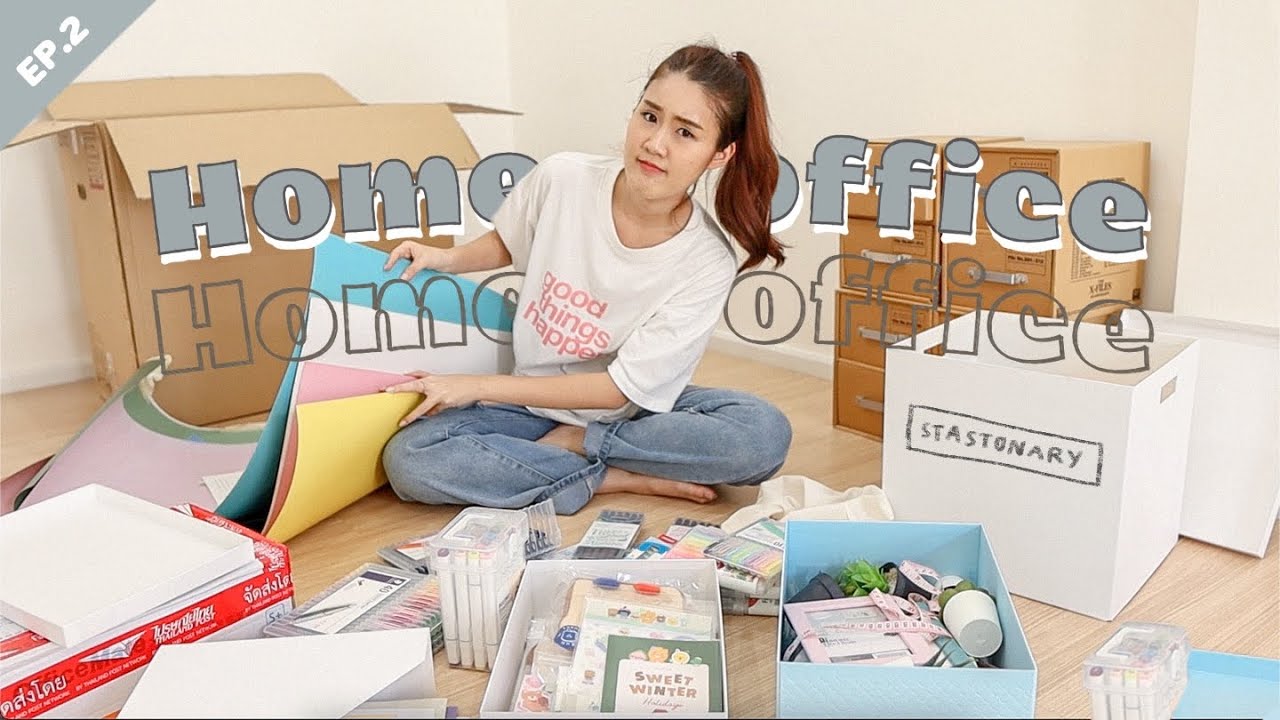 Home Office ep.2 ย้ายเฟอร์นิเจอร์ เริ่มจัดบ้านให้เป็นธีมเกาหลี!🛋 Peanut Butter