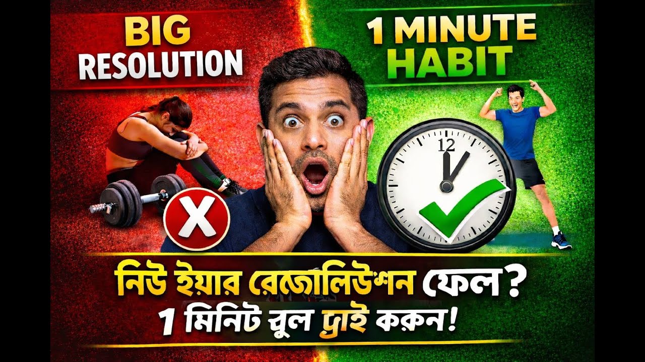 👉 “নিউ ইয়ার রেজোলিউশন ফেল? ১ মিনিট রুল ট্রাই করুন!”