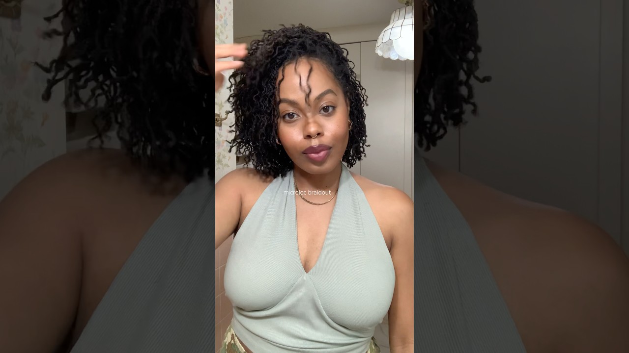microloc braid out | 2 yrs locd | microlocs style #microlocjourney #microlocs