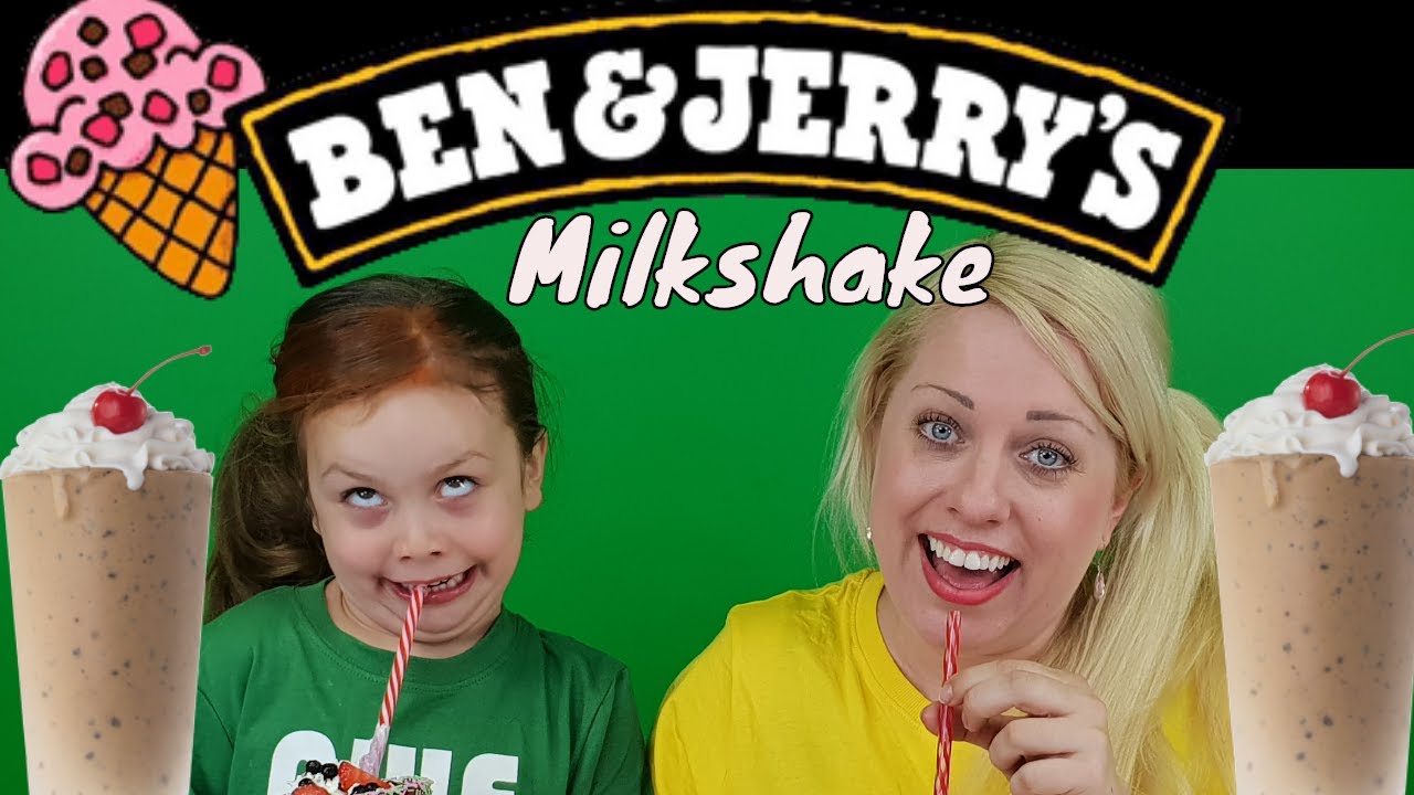 Sofie och Melody gör  Milkshake med Ben & Jerry glass | Barnkanalen
