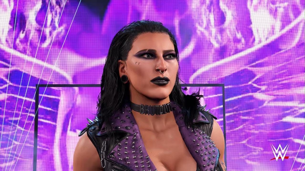 WWE 2K25 , ps5 pro, liv Morgan vs rhea Ripley hell in a cell