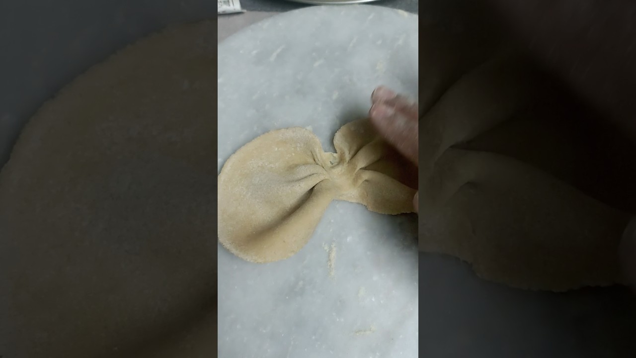Making Unique Bow Shaped Chapati #doublelayer #shorts #youtubefeed