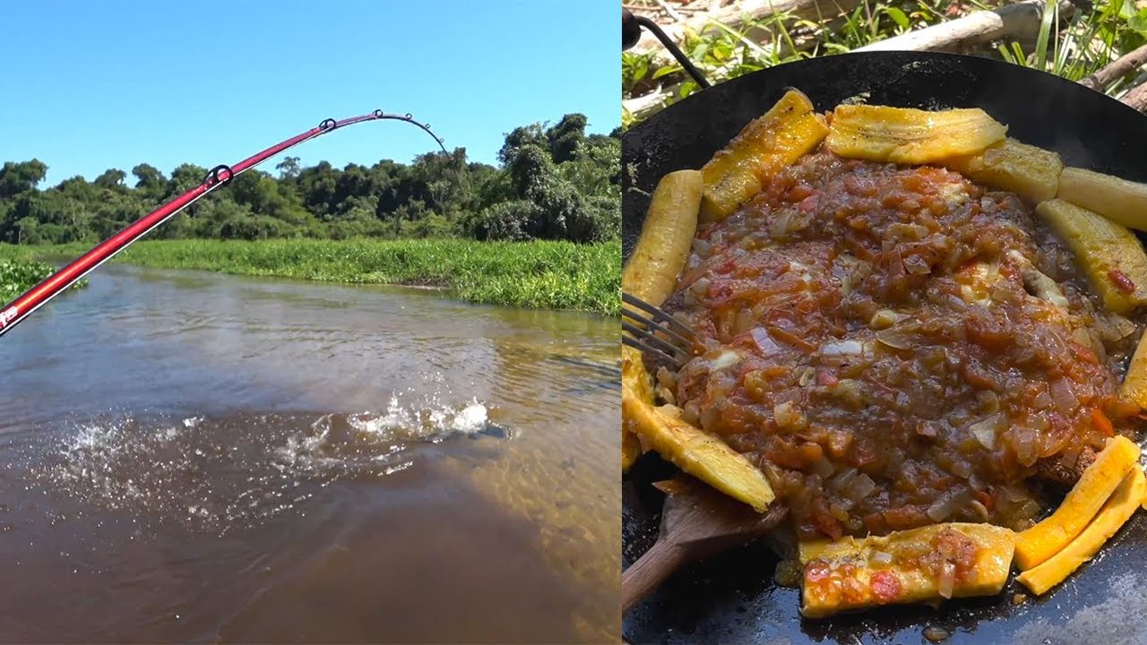 A SMALL RIVER WITH BIG FISHES, MADE FISH WITH SAUCE AND CHEESE (ASMR)