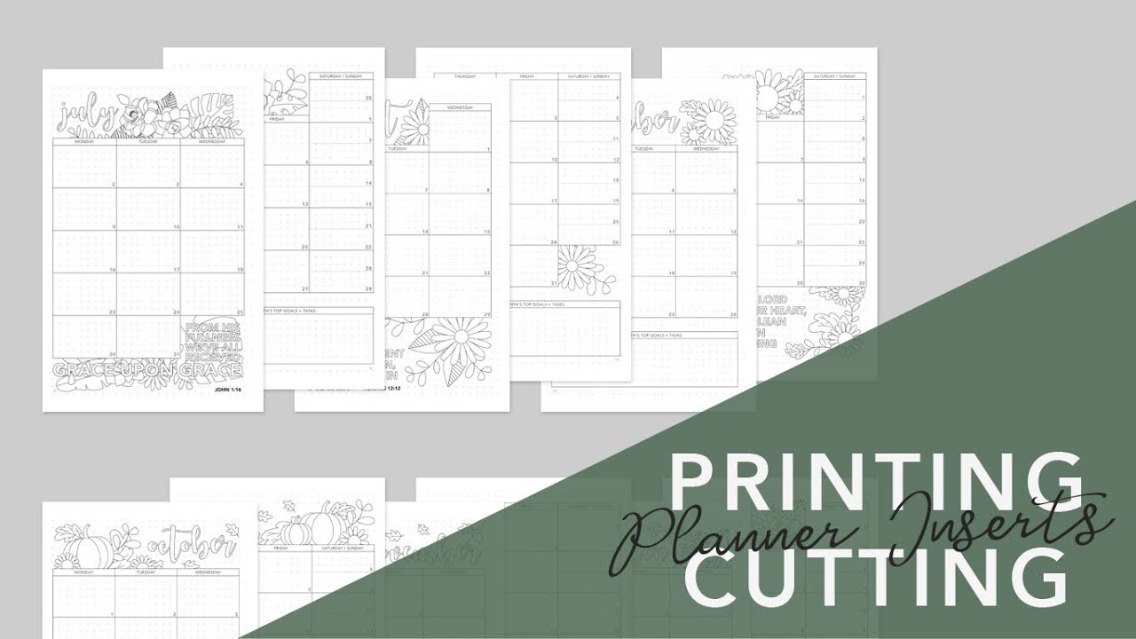 How to Print & Cut Half Letter & A5 Planner Inserts on Letter, A5 or A4 Size Paper