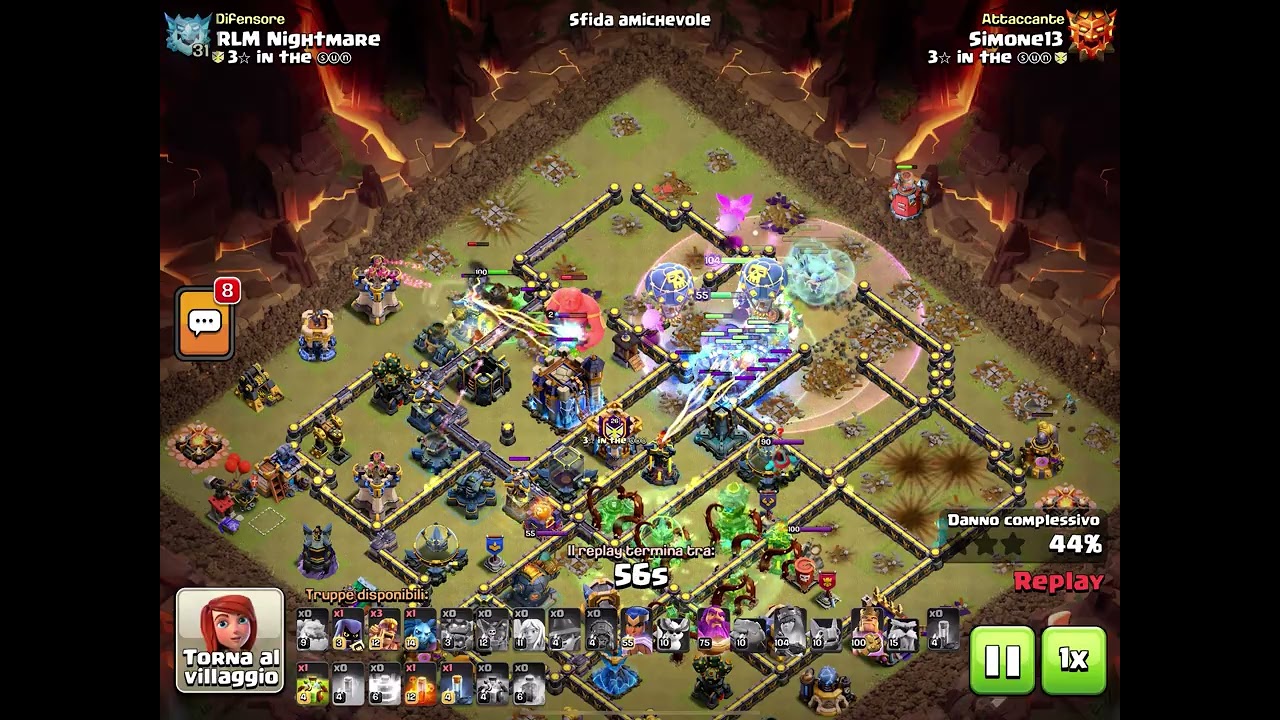 Meteor Golems x 2OG Spells vs TH18 Legends