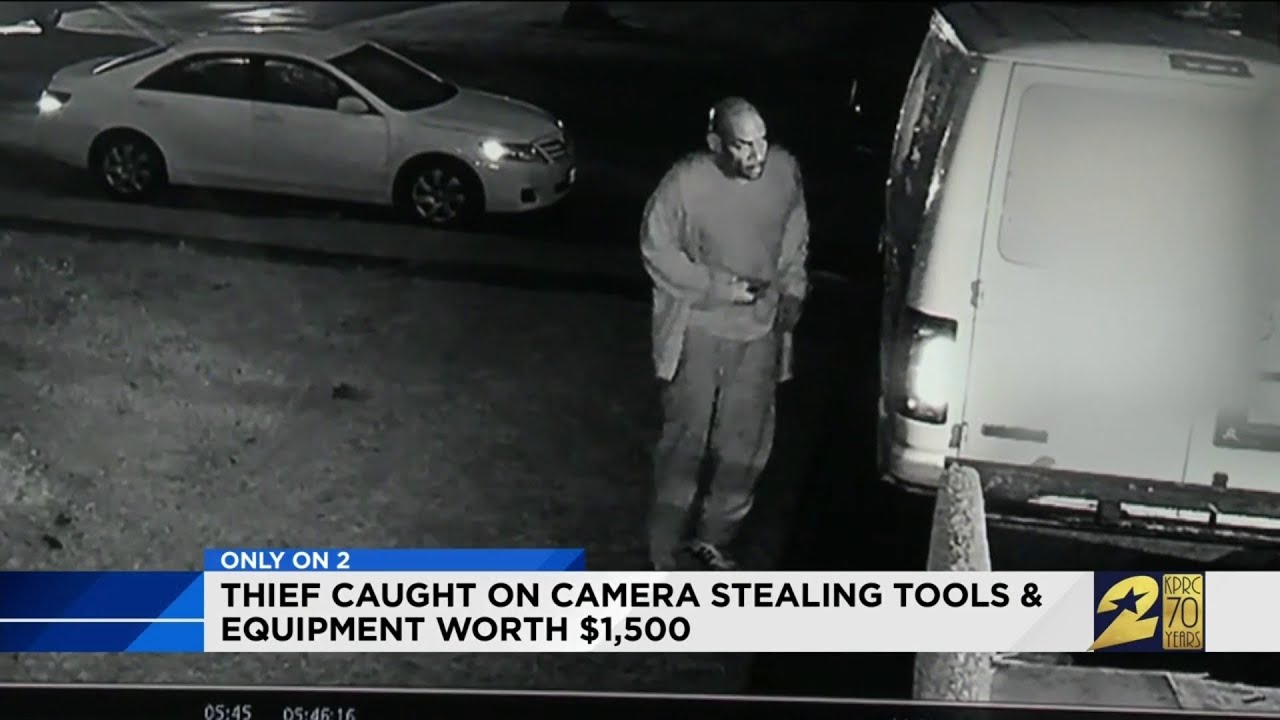 Thief caught on camera stealing tools, equipment worth $1,500