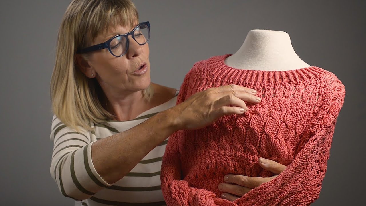 Flettestrikk og hullstrikk på korallgenseren