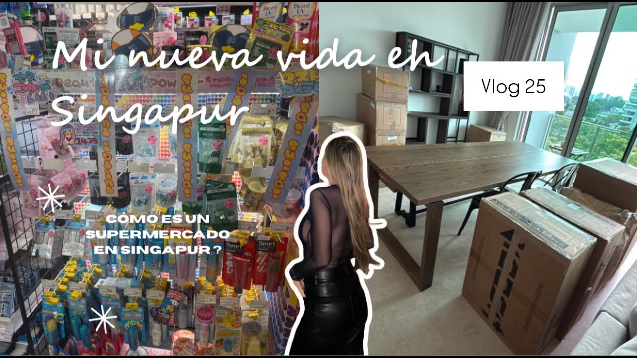 Vlog 25: Cómo es un supermercado en Singapur + 101 cajas de mudanza!